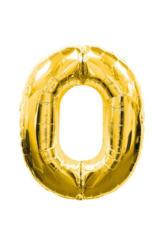 Evimdeyokyok 0 Rakamlı Folyo Balon Gold Renk 40 İnç