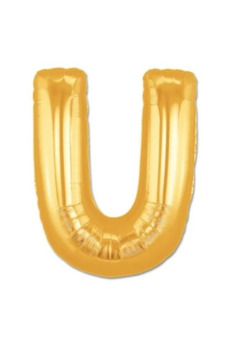 Evimdeyokyok U Harf Folyo Balon Altın Renk 40 İnç