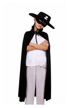 Evimdeyokyok Çocuk Boy Zorro Pelerin + Şapka + Maske Kostüm Seti