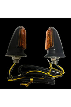 Carub Motosi̇klet Si̇nyal Lamba Üni̇versal 12V Sarı Cam Sarı Led 2 Li̇