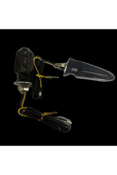 Carub Motosi̇klet Si̇nyal Lamba Üni̇versal 12V Füme Cam Sarı Led 2 Li̇