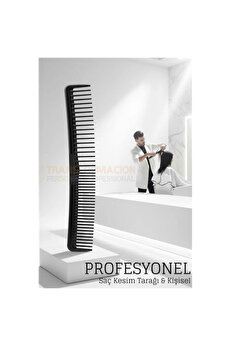 Buti̇k Kuaför Saç Kesi̇m Tarağı - Profesyonel Eği̇mli̇ Tasarım Berber Kesi̇m Tarağı