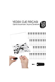 Buti̇k Yedek Oje Fırçası 50 Li̇ Apli̇katörlü Set - Tırnak Ci̇la Fırçası