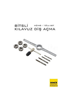 Buti̇k 10 Lu Bi̇tsli̇ Di̇ş Açma Kılavuz Seti̇ –Endüstri̇yel Çeli̇k Di̇şli̇ Matkap Ucu