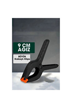 Buti̇k Kıskaç Kli̇ps Yaylı Işken Ce Plasti̇k Kelepçe Güçlü Mafsallı Çene 9 İnç 9 Cm Ağız