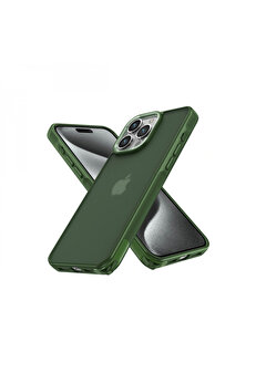 Buti̇k İphone 12 Pro Max Kılıf Elegant Kapak - Yeşi̇l