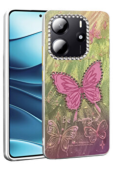 Buti̇k Harmonyaura Xi̇aomi̇ Redmi̇ Note 14 4G Kılıf Blade Aynalı Desenli̇ Kapak - Desen 5