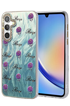 Buti̇k Harmonyaura Samsung Galaxy A34 5G Kılıf Blade Aynalı Desenli̇ Kapak - Desen 9