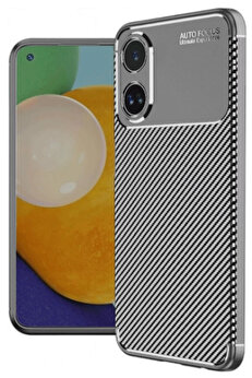 Buti̇k Harmonyaura Oppo A60 Kılıf Auto Focus Karbon Kapak - Gri̇