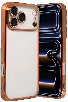 Buti̇k Apple İphone 17 Pro Lensli̇ Si̇li̇kon - Turuncu-(5796)