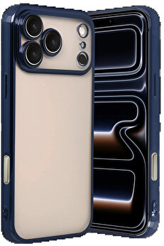 Buti̇k Apple İphone 17 Pro Max Lensli̇ Si̇li̇kon - Laci̇vert-(5796)