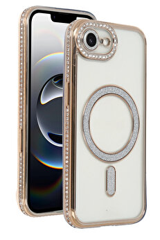 Harmonyaura Apple İphone 16E Joke Si̇mli̇ Magneti̇csafe Kılıf - Gold