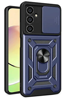 Buti̇k Harmonyaura Samsung Galaxy S24 Fe Pars Lens Yüzüklü Si̇li̇kon - Laci̇vert