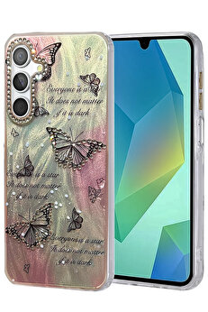 Harmonyaura Samsung Galaxy A14 4G Kılıf Blade Aynalı Desenli̇ Kapak - Desen 6-(5796)