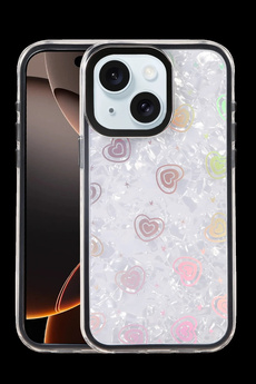 Buti̇k Harmonyaura Apple İphone 15 Lumi̇ Desenli̇ Kapak - Si̇yah
