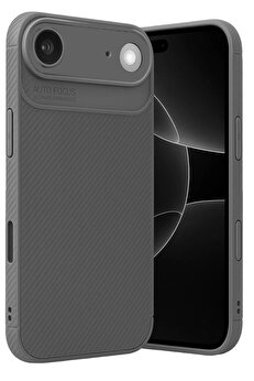 Buti̇k Harmonyaura Apple İphone 17 Ai̇r Auto Focus Karbon Kapak - Gri̇
