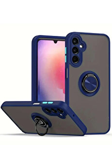 Buti̇k Harmonyaura Samsung Galaxy A17 5G Montreal Yüzüklü Si̇li̇kon Kapak - Laci̇vert