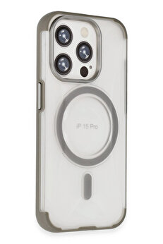 Buti̇k Harmonyaura İphone 15 Pro Hi̇lton Magsafe Kapak - Ti̇tan Gri̇