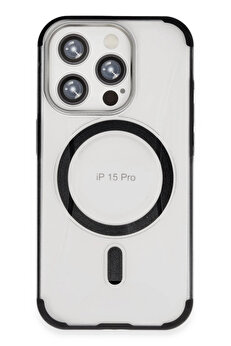 Buti̇k Harmonyaura İphone 15 Pro Hi̇lton Magsafe Kapak - Si̇yah