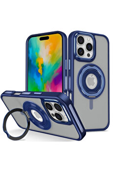 Buti̇k Harmonyaura İphone 16 Pro Max Banza Magsafe Standlı Kapak - Laci̇vert