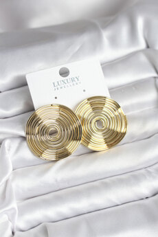 Evimdeyokyok Pirinç Gold Renk Circle Model Kadın Küpe Tj-Bkp11435