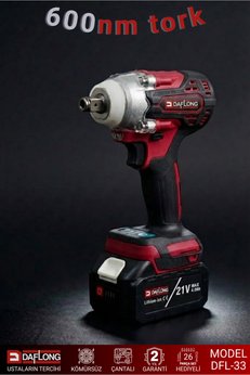 DAFLONG 21V Kömürsüz 600NM Torklu Şarjlı 1/2 Somun Sıkma DFL-33