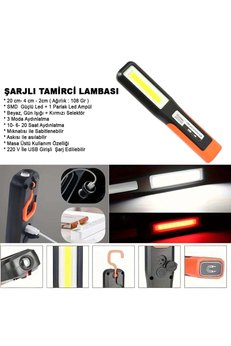 Evimdeyokyok Şarjlı Tamirci Lambası Wt-297