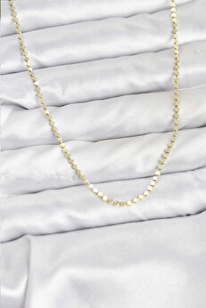 Buti̇k 316L Çeli̇k Gold Renk İnce Ezme Zi̇nci̇r Kadın Kolye