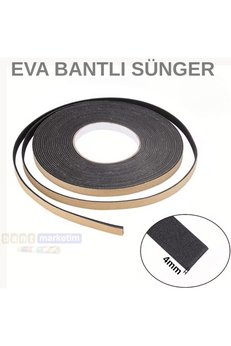 Evimdeyokyok Eva Neopren Conta Sünger Bantlı Sızdırmazlık Bandı 4Mm Kalınlıkta 40Mmx20Mt