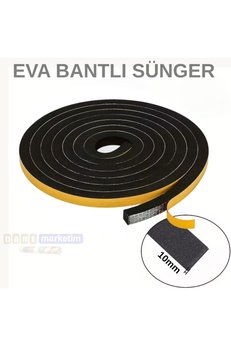 Evimdeyokyok Eva Neopren Conta Sünger Bantlı Sızdırmazlık Bandı 10Mm Kalınlıkta 50Mmx10Mt