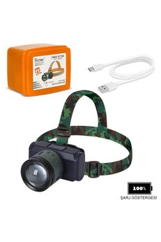 Evimdeyokyok 4200 Lümen Şarjlı Sensörlü Göstergeli Kafa Lambası Wt-719