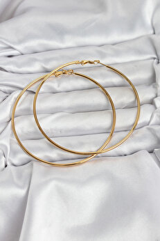 Buti̇k 316L Çeli̇k Gold Renk 75 Mm Halka Küpe