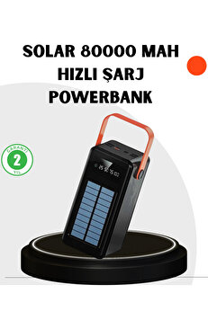 Buti̇k Powerbank Hızlı Şarj Solar Güneş Enerji̇li̇ Çok Gi̇ri̇şli̇