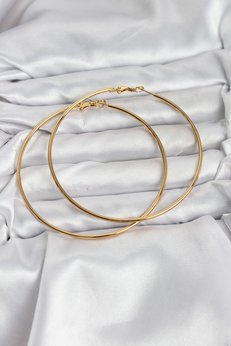 Evimdeyokyok 316L Çelik Gold Renk 75 Mm Halka Küpe Tj-Bkp11510
