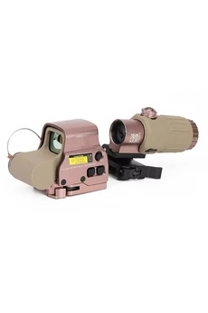 Evimdeyokyok 558G43 Xps2 Hedef İşaretleyici Red Dot Holografik Nişangâh, 5X Büyütmeli Set Çöl Rengi