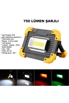 Evimdeyokyok 750 Lümen Powerbank Şarjlı Işıldak Wt-330