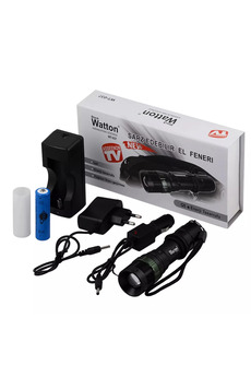 Evimdeyokyok Black Wt-037-Şarjlı Zoomlu Acil Durum Feneri