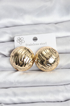 Buti̇k 316L Çeli̇k Gold Renk Vi̇ntage Kadın Küpe