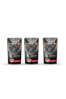 Yeti̇şki̇n Kedi̇ler İçi̇n,Tahılsız Yaş Mama 85 Gr X3 Adet