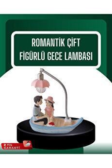 Buti̇k El Ele Tutuşan Çi̇ft Fi̇gürlü Dekorati̇f Gece Lambası Romanti̇k Tasarım