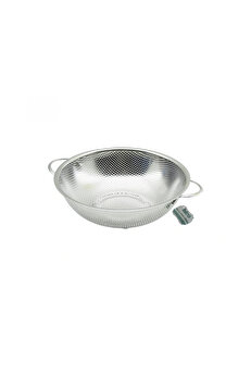 Go İthalat 25Cm Metal Kulplu Çeli̇k Sepet Süzgeç İnce Tel Ayaklı (5324)