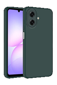 Buti̇k Samsung Galaxy A07 Nano İçi̇ Kadi̇fe Si̇li̇kon - K.yeşi̇l-(5796)