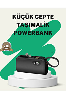 Buti̇k 2000Mah Mi̇ni̇ Powerbank Dahi̇li̇ Konektörlü Pd 20W