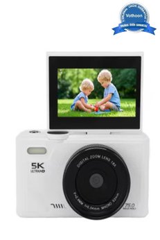 Evimdeyokyok 5K 75Mp Hd Dijital Kamera 18X Dijital Zoom, Flaşlı,3.0 İnç Ekranlı Fotoğraf Makinesi