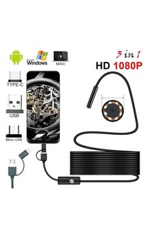 Evimdeyokyok Endoskop 3 İn 1 Yılan Kamera Usb Micro Usb Type-C 20 Metre Sert Kablo
