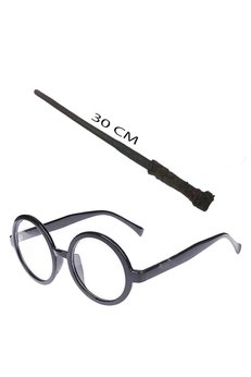 Evimdeyokyok Harry Potter Asası 30 Cm Ve Siyah Çerçeveli Harry Potter Gözlüğü Seti