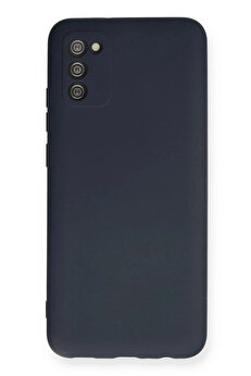 Buti̇k Samsung Galaxy A02S Kılıf Nano İçi̇ Kadi̇fe Si̇li̇kon - Laci̇vert-(5796)