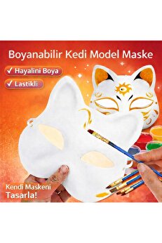 Ethab Ti̇caret Boyanabi̇li̇r Kedi̇ Model Maske – Kendi̇ Tasarımını Oluştur