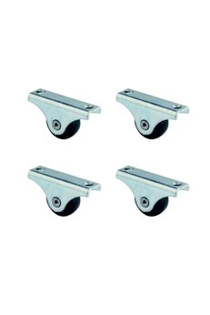 Evimdeyokyok Furç Sabit Teker - 20Mm - Siyah Hks226 - 4 Adet