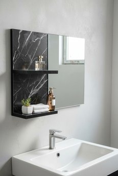 Moemi Lavabo Ayna Banyo Aynası Raflı Ayna Salon Aynası Dekor Ayna